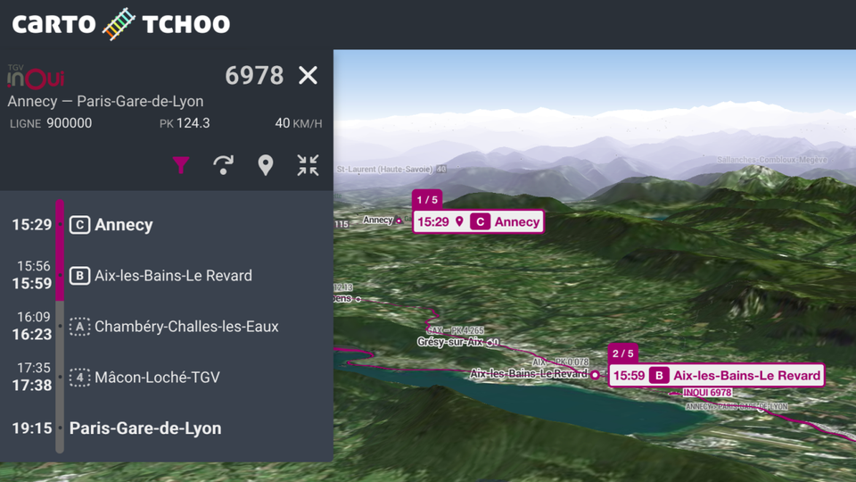 Carto Tchoo : Les voies, les gares, et Clickhouse